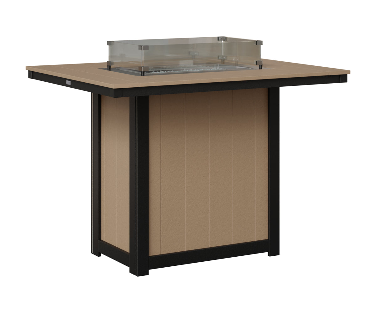 Donoma 42" x 54" Rectangular Fire Table Bar