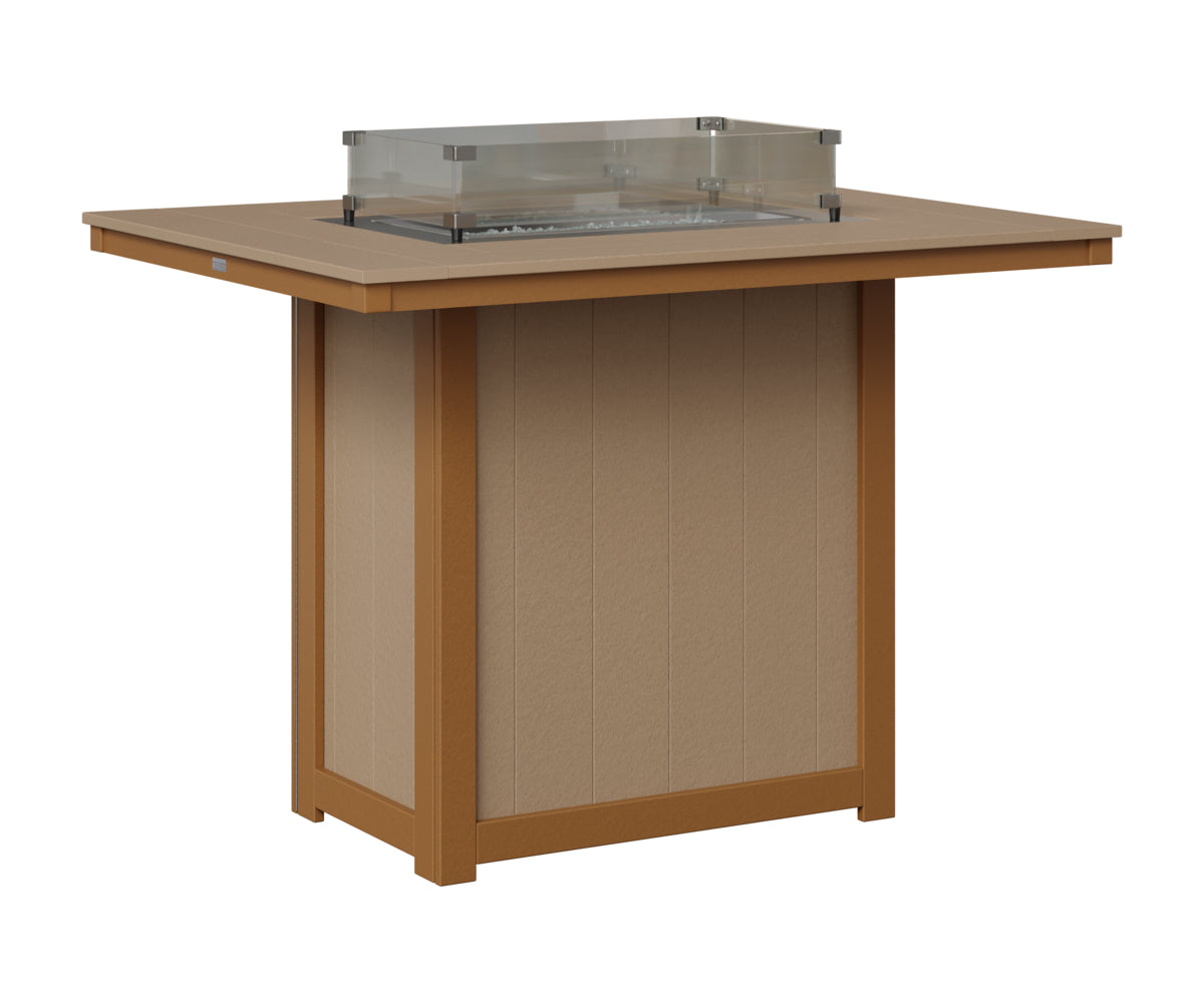 Donoma 42" x 54" Rectangular Fire Table Bar