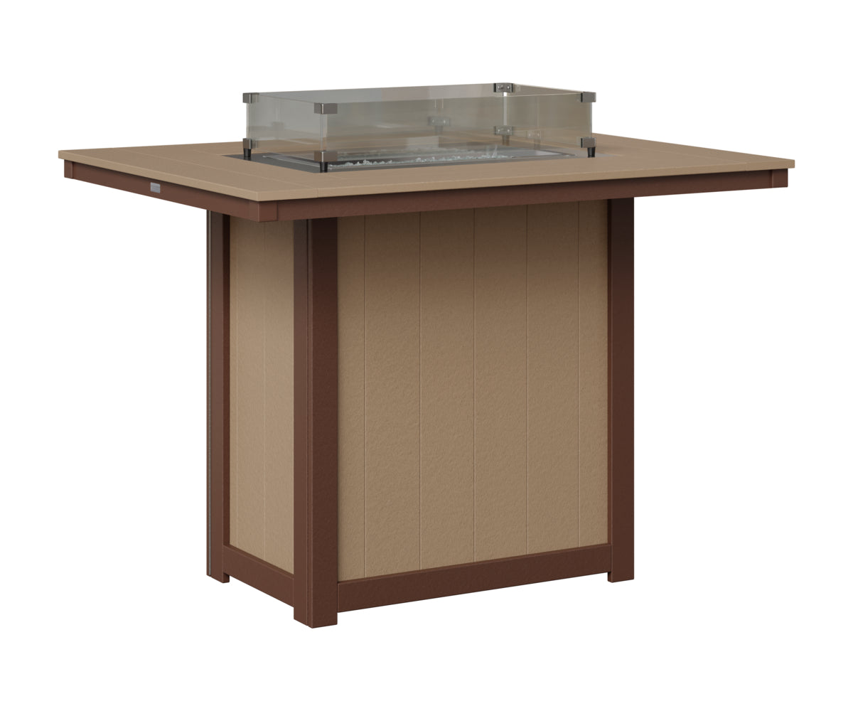 Donoma 42" x 54" Rectangular Fire Table Bar
