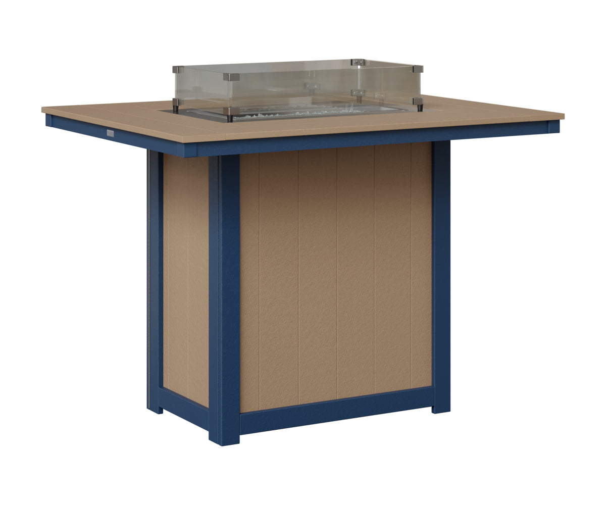Donoma 42" x 54" Rectangular Fire Table Bar