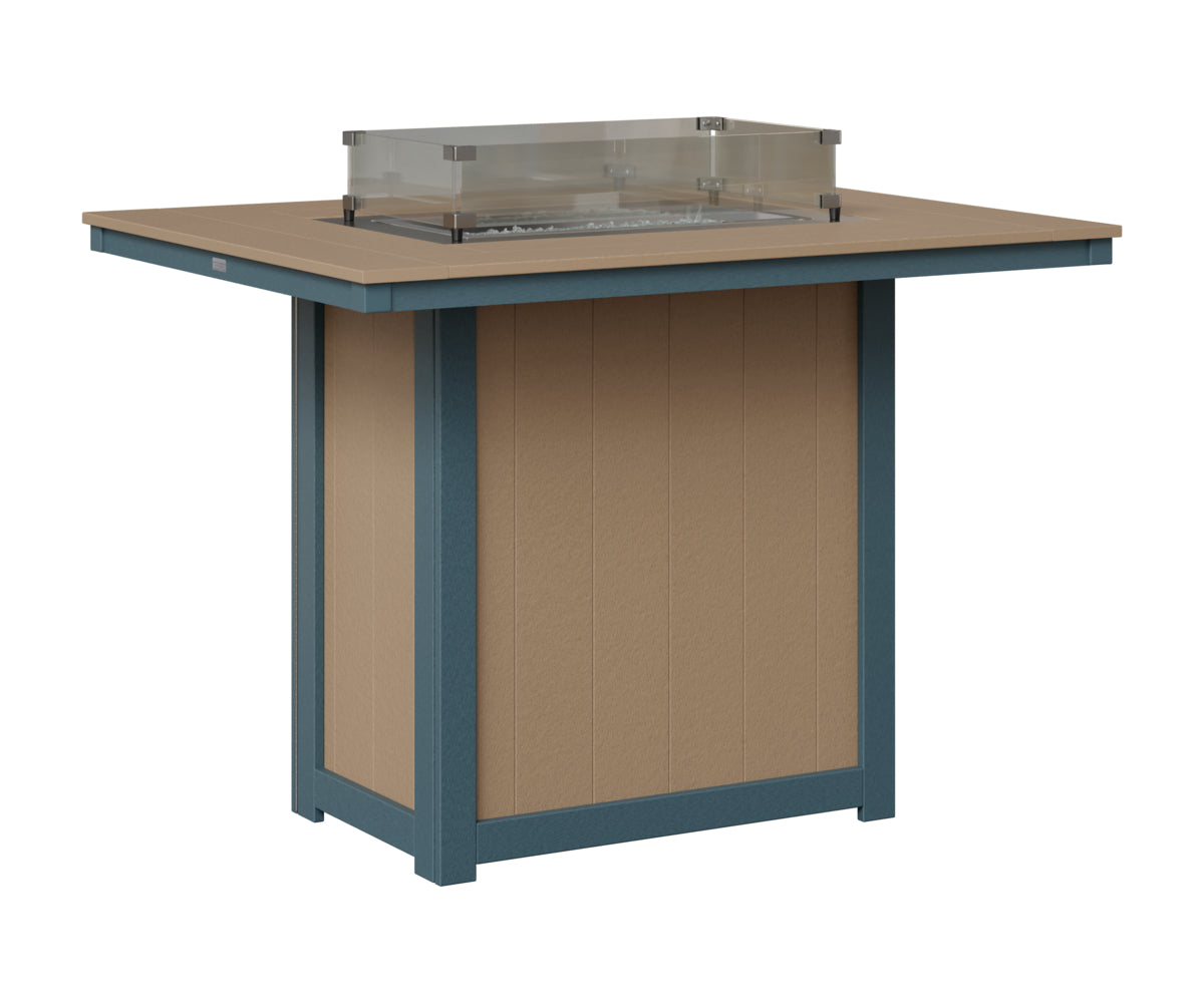 Donoma 42" x 54" Rectangular Fire Table Bar