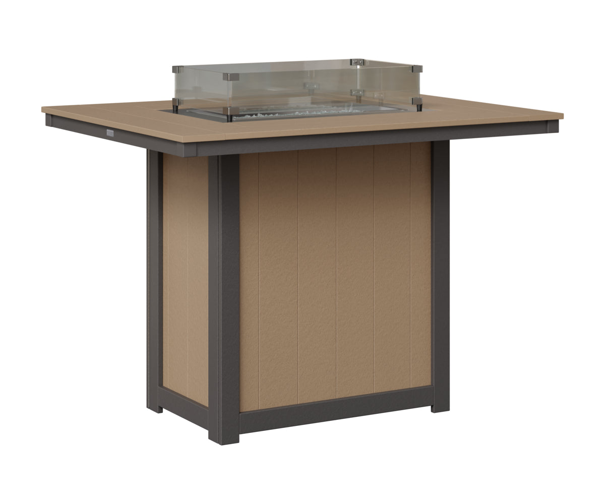 Donoma 42" x 54" Rectangular Fire Table Bar