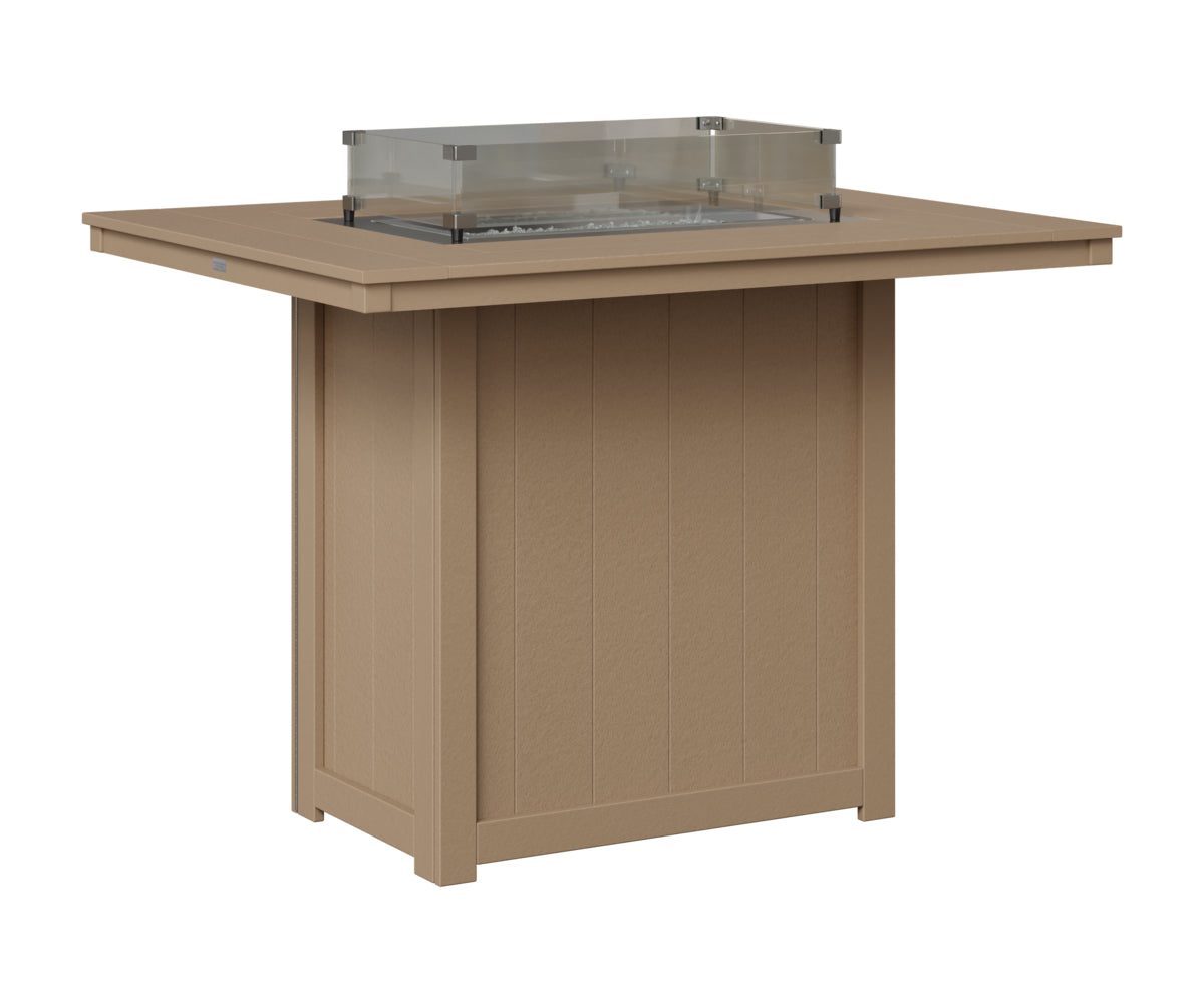 Donoma 42" x 54" Rectangular Fire Table Bar