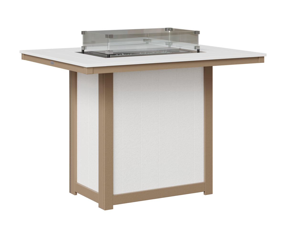 Donoma 42" x 54" Rectangular Fire Table Bar
