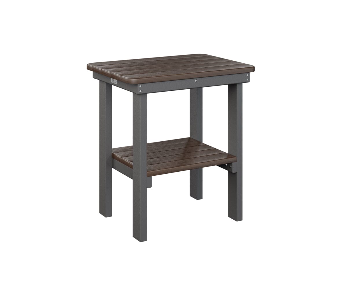 Rectangular End Table Dining Height My Store Tabletop: Brazilian Walnut I Legs: Smoke Gray