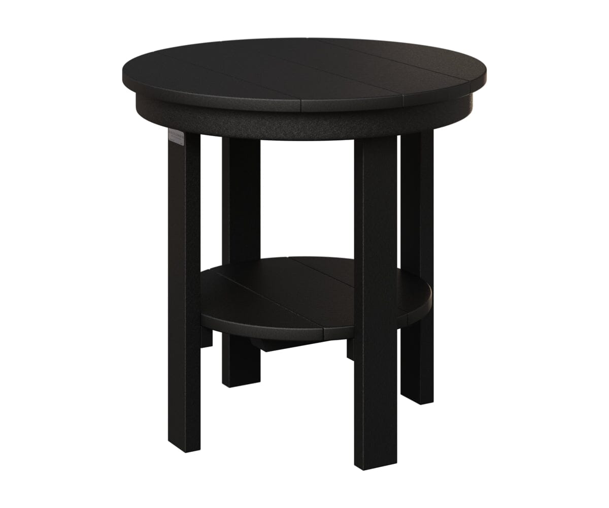 Round End Table Dining Rockwood Outdoor Furniture Black