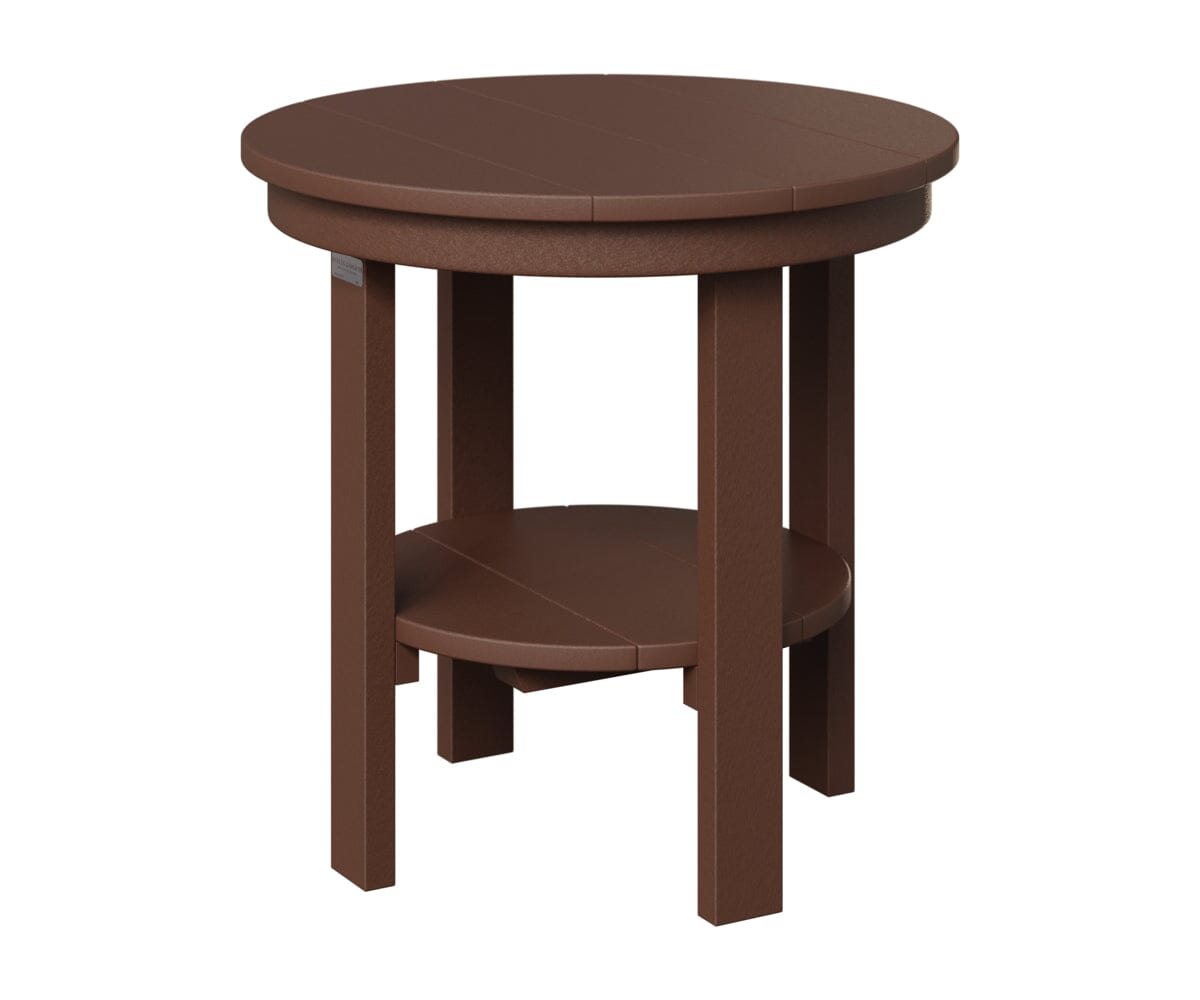 Round End Table Dining Rockwood Outdoor Furniture Chocolate Brown