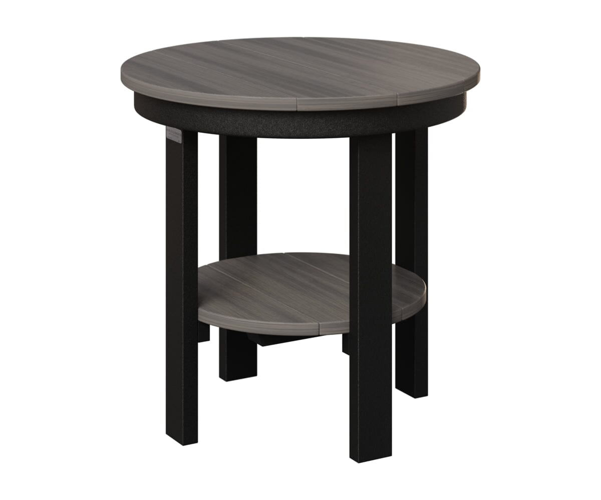 Round End Table Dining Rockwood Outdoor Furniture Tabletop: Coastal Gray I Legs: Black
