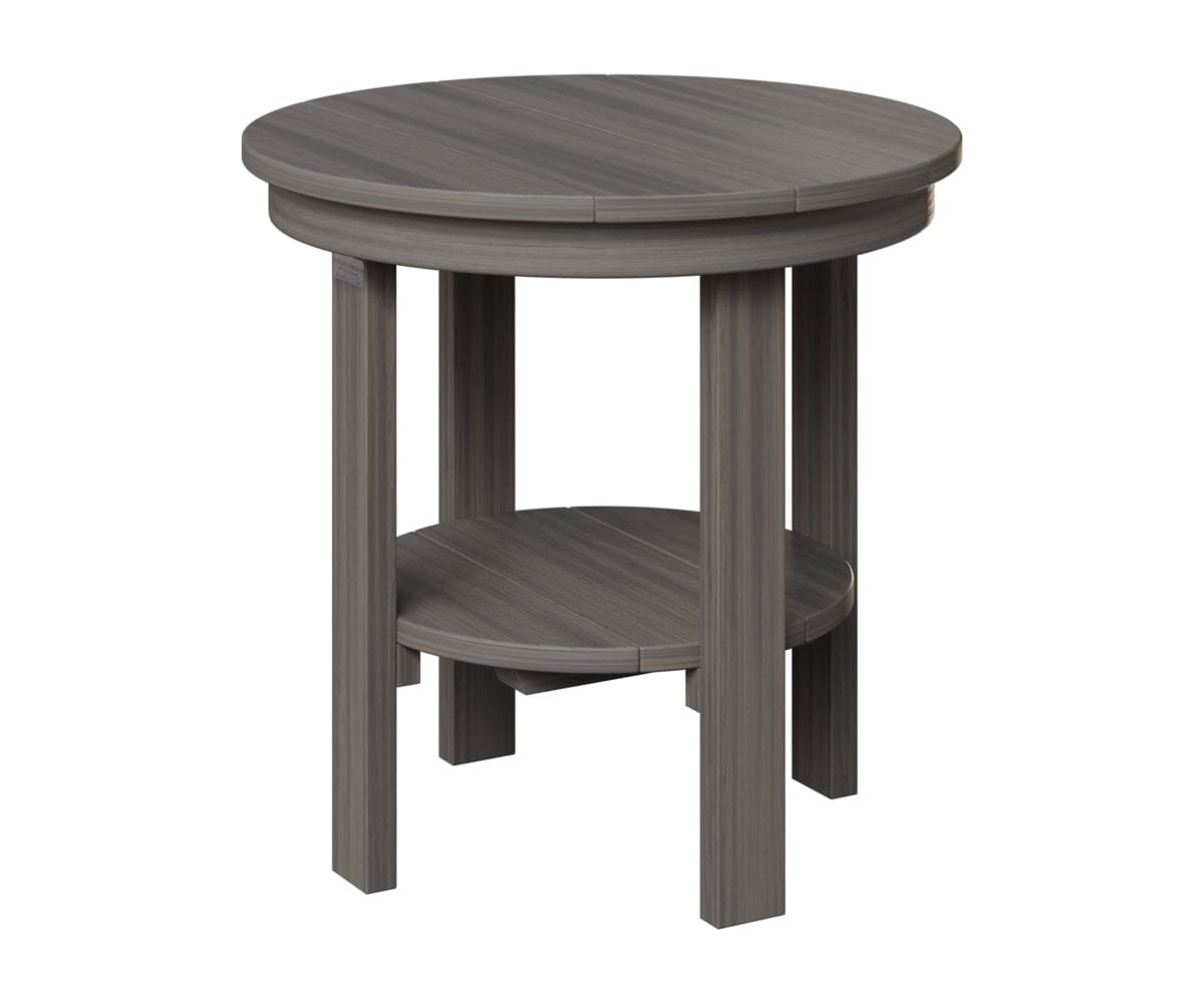 Round End Table Dining Rockwood Outdoor Furniture Natural Finish: Coastal Gray
