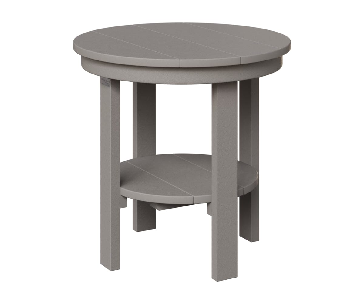Round End Table Dining Rockwood Outdoor Furniture Light Gray