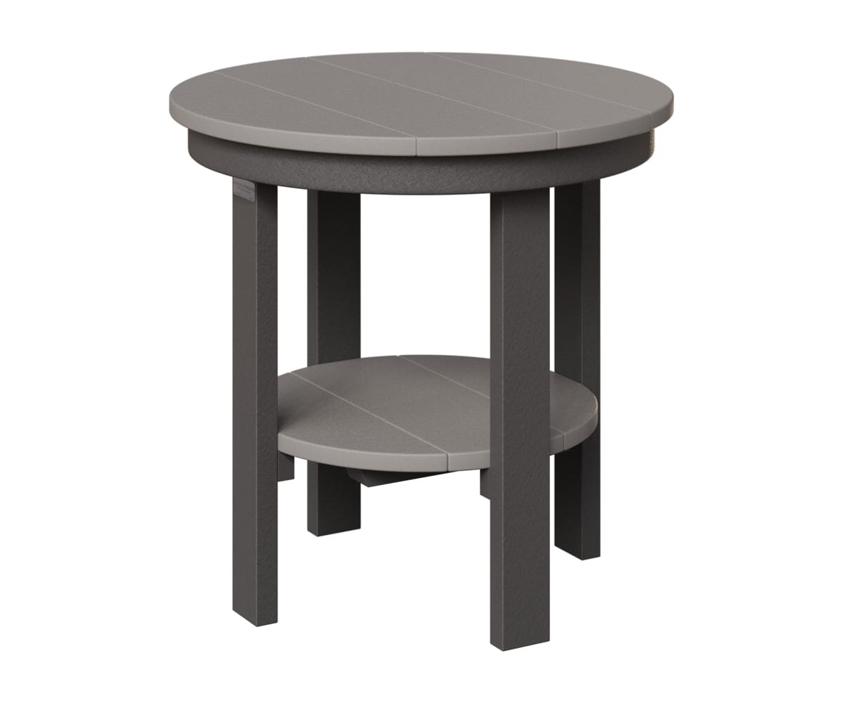 Round End Table Dining Rockwood Outdoor Furniture Tabletop: Light Gray I Legs: Smoke Gray