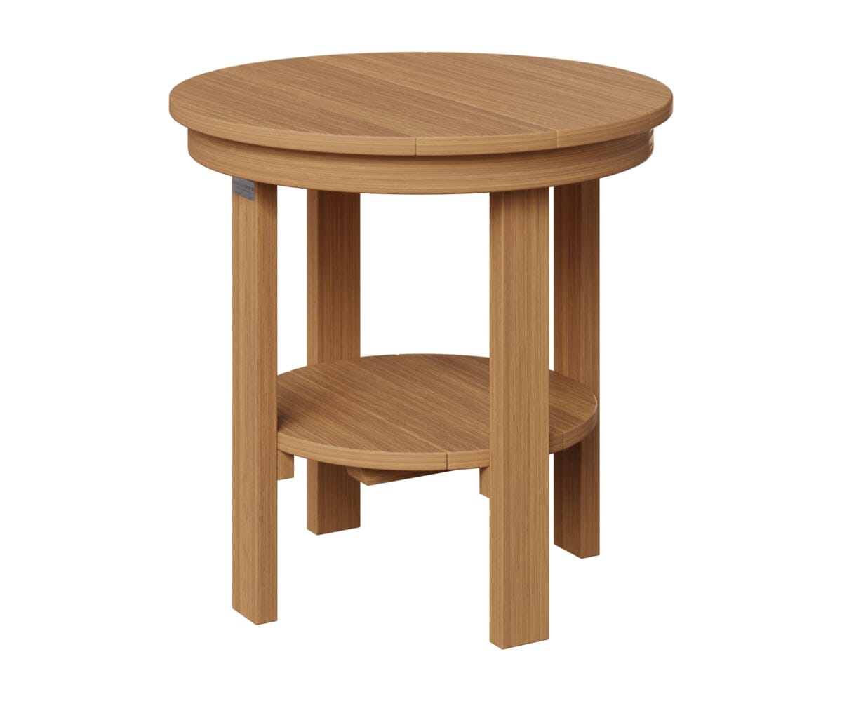 Round End Table Dining Rockwood Outdoor Furniture Natural Finish: Natural Teak