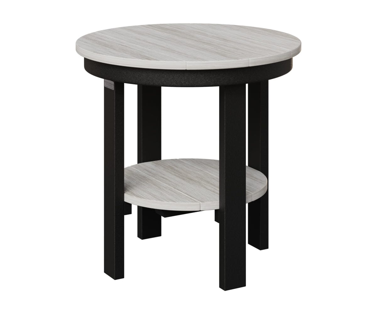 Round End Table Dining Rockwood Outdoor Furniture Tabletop: Seashell I Legs: Black