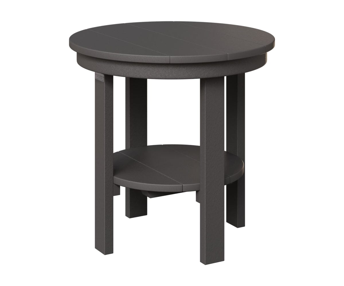Round End Table Dining Rockwood Outdoor Furniture Smoke Gray