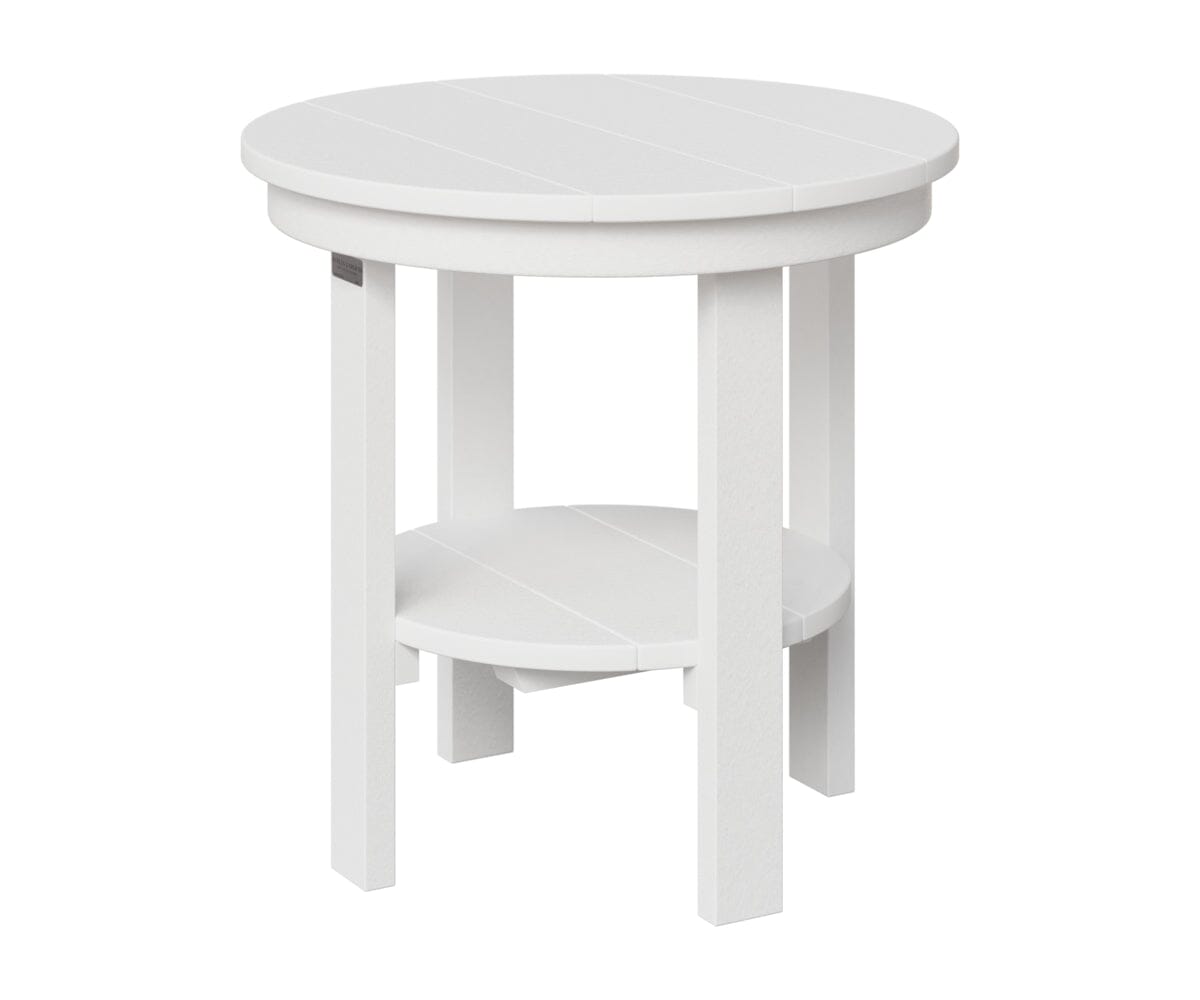 Round End Table Dining Rockwood Outdoor Furniture White