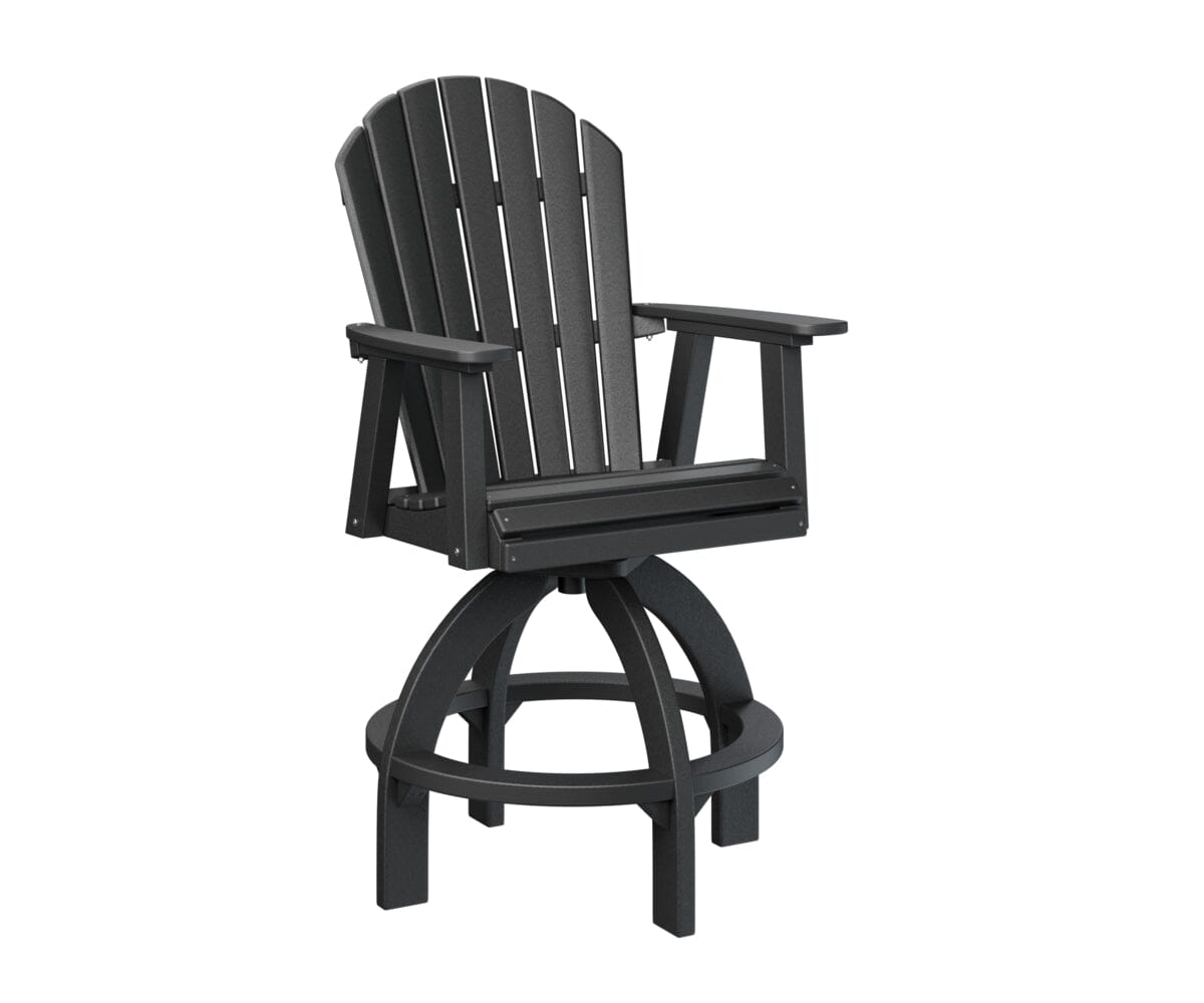Comfo Back Swivel Bar Chair Rockwood Outdoor Furniture Black 