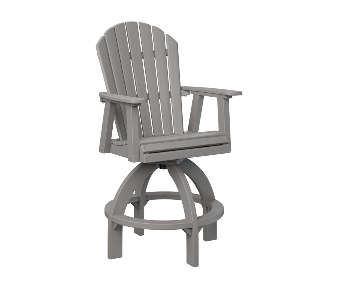Comfo Back Swivel Bar Chair Rockwood Outdoor Furniture Light Gray 