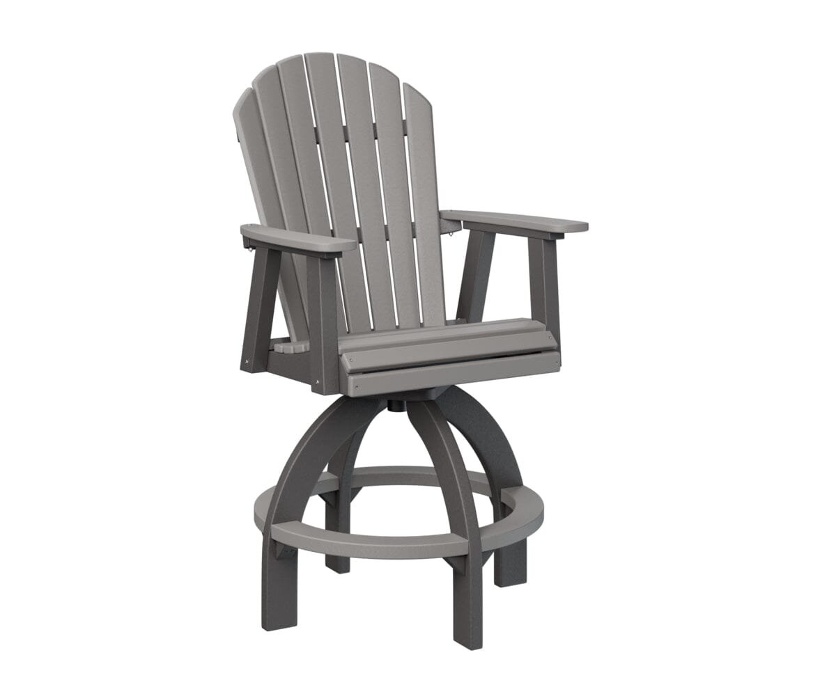Comfo Back Swivel Bar Chair Rockwood Outdoor Furniture Back & Seat: Light Gray I Frame: Smoke Gray 