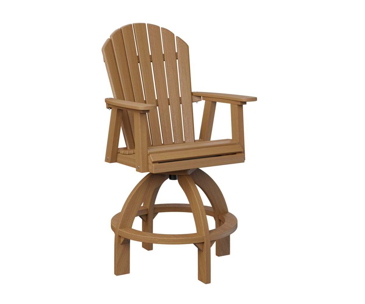 Comfo Back Swivel Bar Chair Rockwood Outdoor Furniture Natural Finish: Natural Teak 