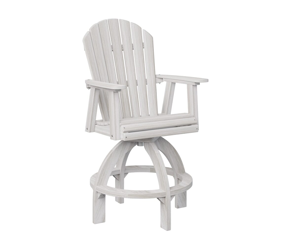 Comfo Back Swivel Bar Chair Rockwood Outdoor Furniture Natural Finish: Seashell 