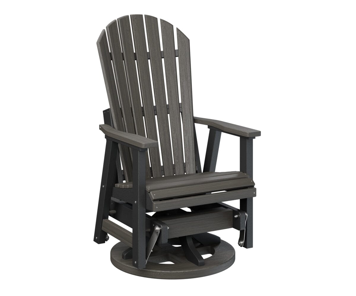 2′ Comfo Back Swivel Glider Rockwood Outdoor Furniture Back & Seat: Coastal Gray I Frame: Black 