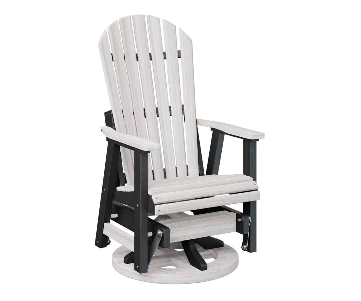 2′ Comfo Back Swivel Glider Rockwood Outdoor Furniture Back & Seat: Seashell I Frame: Black 