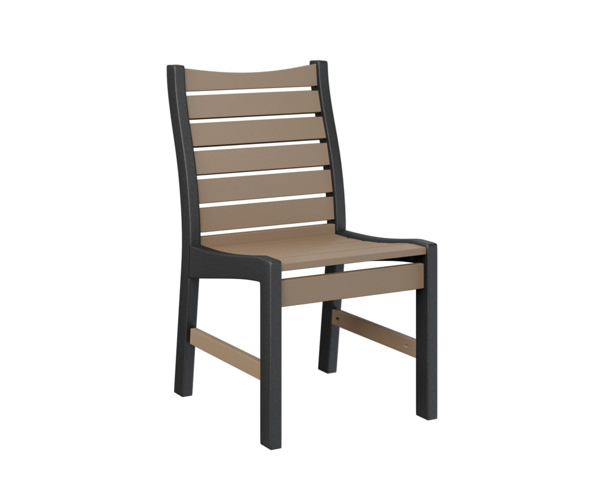 Bristol Dining Chair Rockwood Outdoor Furniture Back & Seat: Weatherwood I Frame: Black 