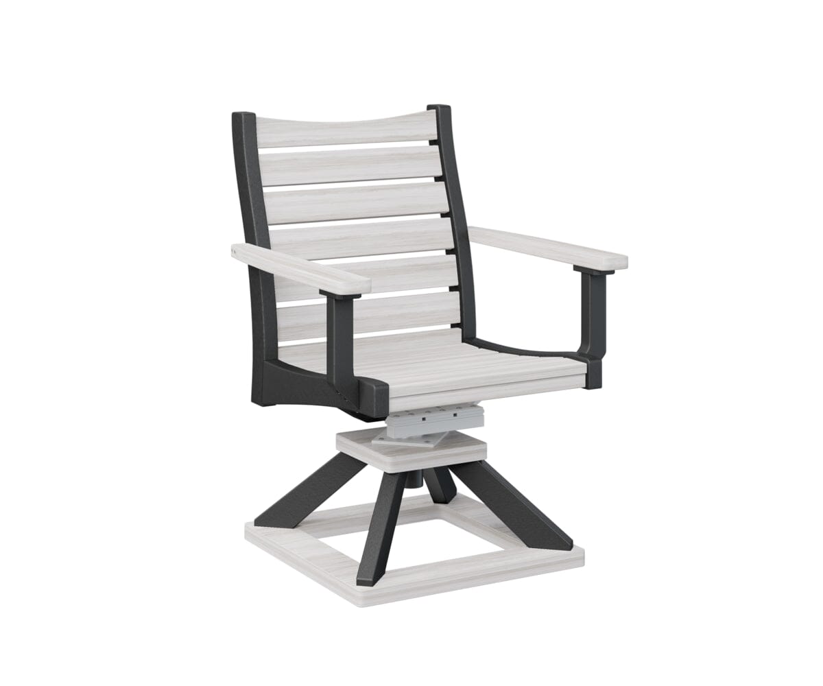 Bristol Swivel Rocker Dining Chair My Store Back & Seat: Seashell I Frame: Black 