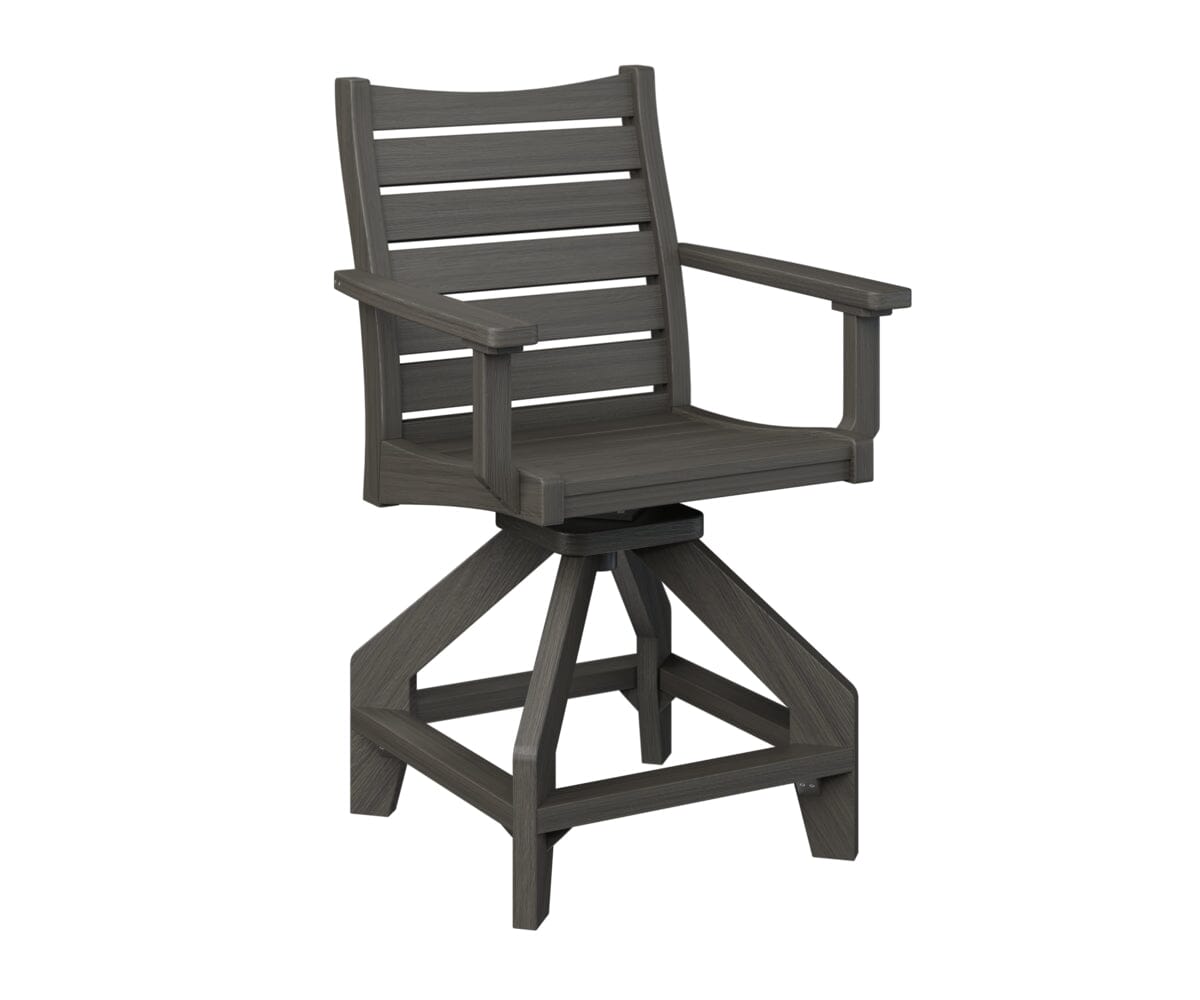 Bristol Swivel Counter Chair My Store Natural Finish: Coastal Gray 