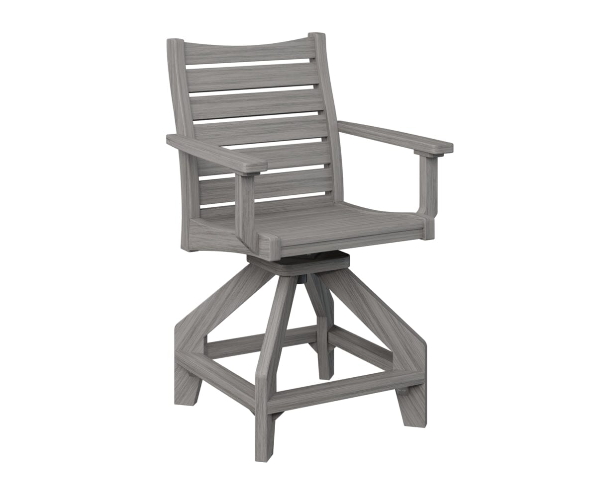 Bristol Swivel Counter Chair My Store Natural Finish: Driftwood Gray 