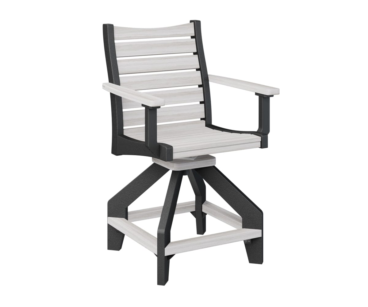 Bristol Swivel Counter Chair My Store Back & Seat: Seashell I Frame: Black 