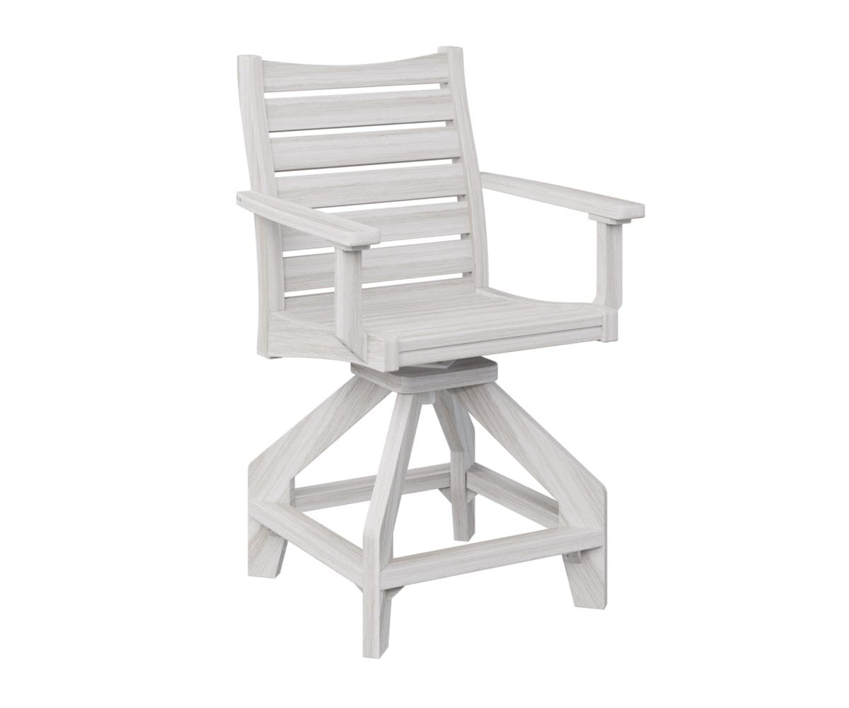 Bristol Swivel Counter Chair My Store Natural Finish: Seashell 