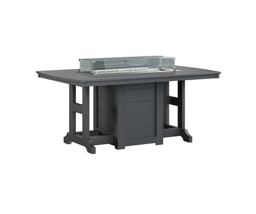 Garden Classic 44X72 Rectangle Dining Fire Table Rockwood Outdoor Furniture Black 