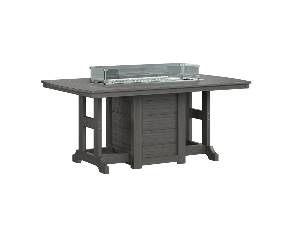 Garden Classic 44X72 Rectangle Dining Fire Table Rockwood Outdoor Furniture Natural Finish: Coastal Gray 