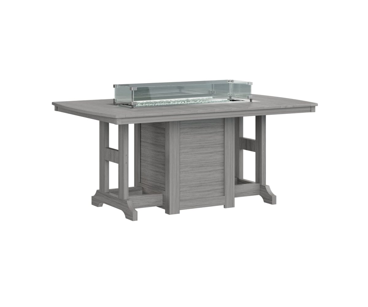 Garden Classic 44X72 Rectangle Dining Fire Table Rockwood Outdoor Furniture Natural Finish: Driftwood Gray 