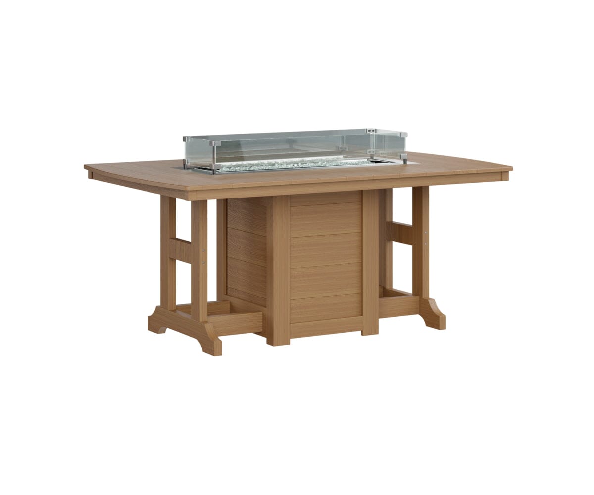 Garden Classic 44X72 Rectangle Dining Fire Table Rockwood Outdoor Furniture Natural Finish: Natural Teak 