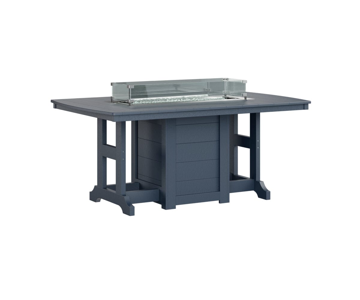 Garden Classic 44X72 Rectangle Dining Fire Table Rockwood Outdoor Furniture Navy Blue 