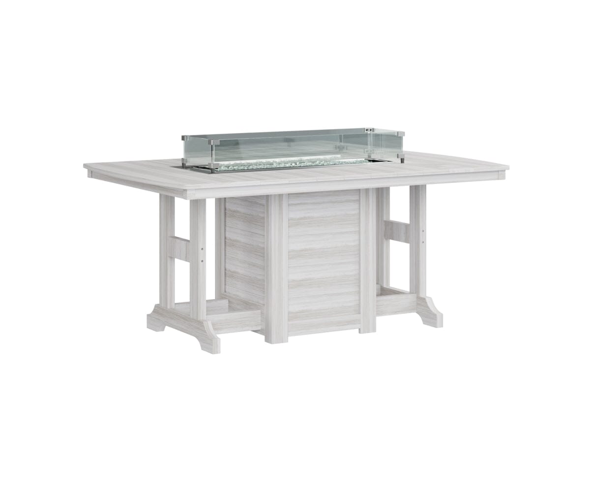 Garden Classic 44X72 Rectangle Dining Fire Table Rockwood Outdoor Furniture Natural Finish: Seashell 