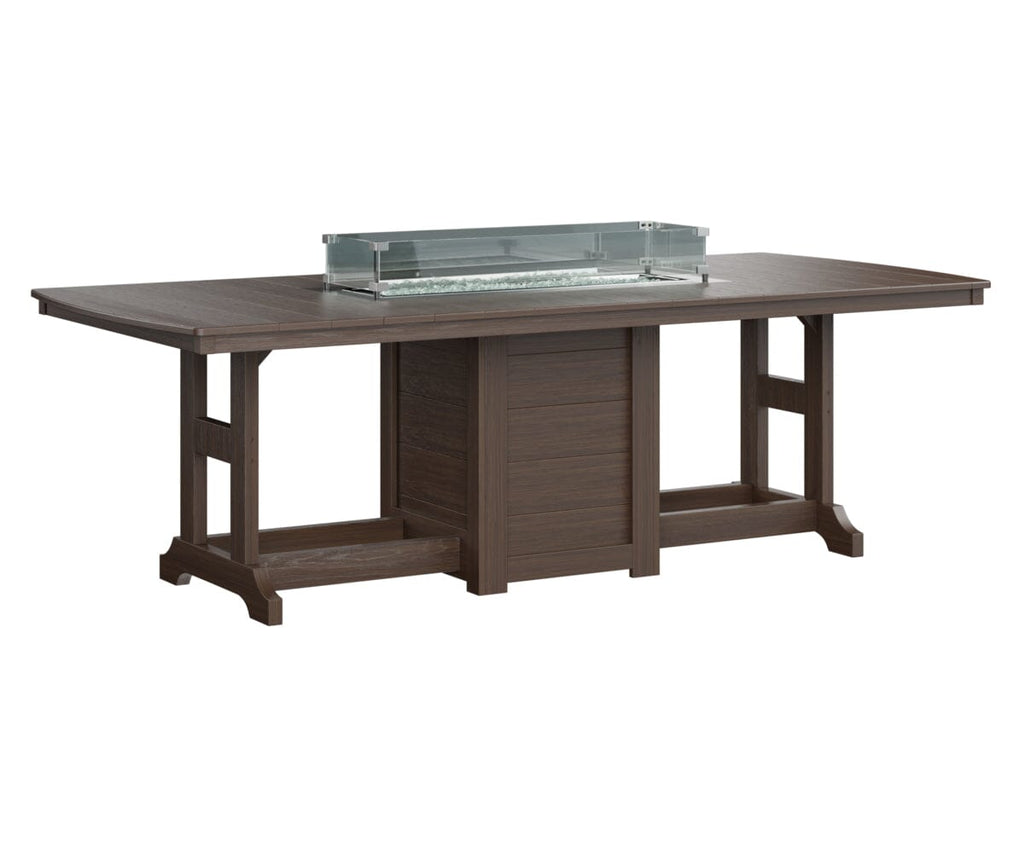 Garden Classic 44x96 Rectangle Dining Fire Table My Store Natural Finish: Brazillian Walnut 