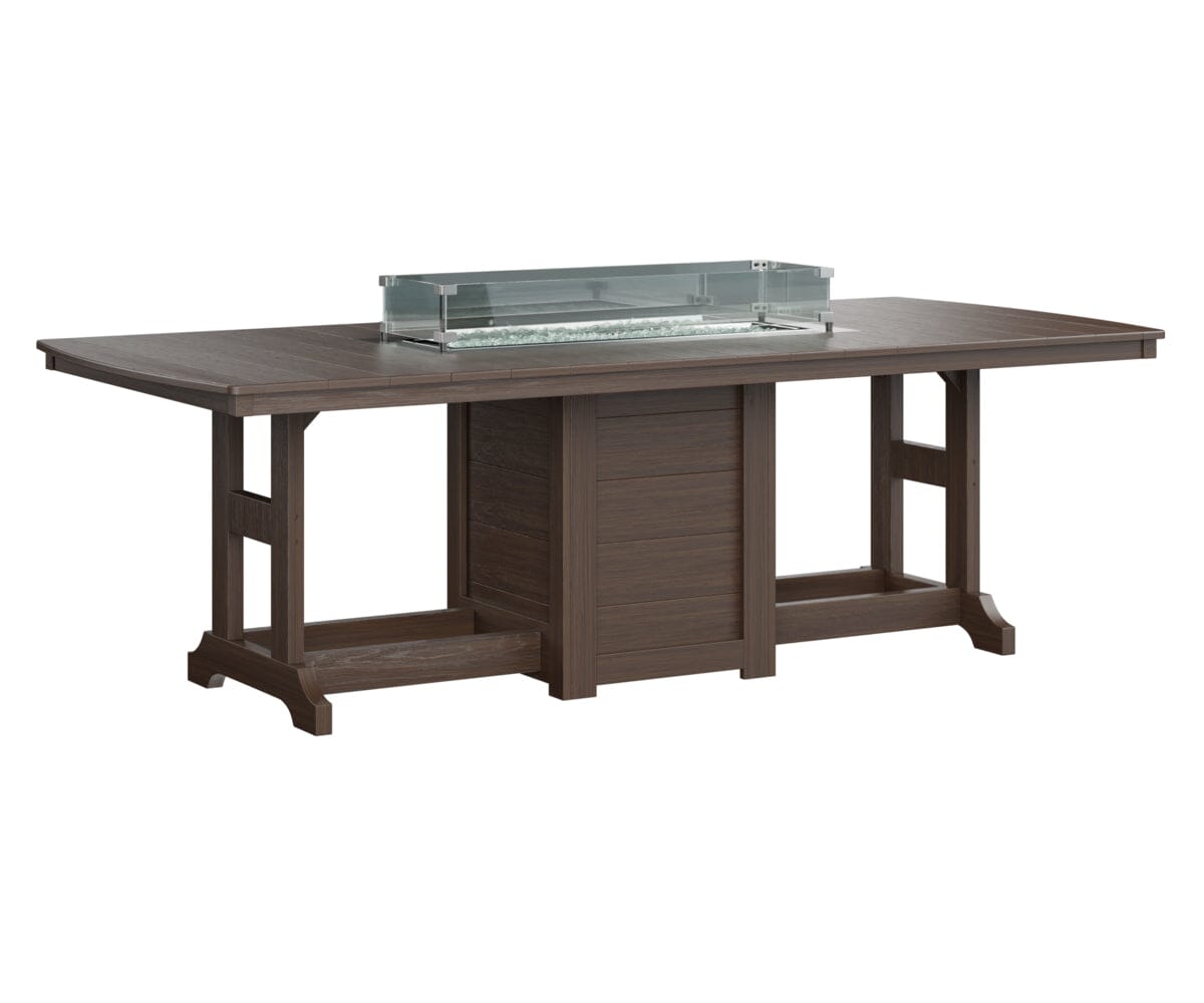 Garden Classic 44x96 Rectangle Dining Fire Table My Store Natural Finish: Brazillian Walnut 