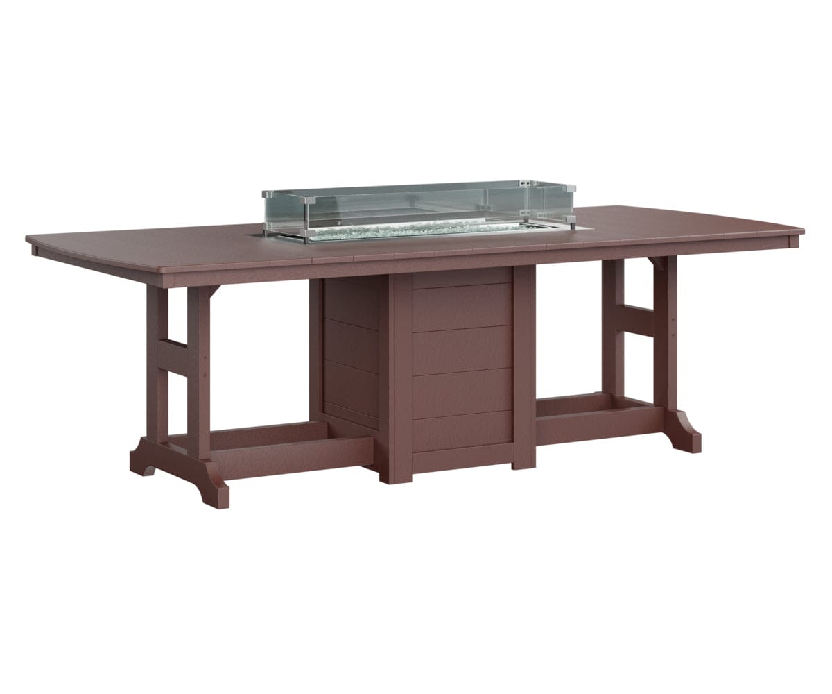 Garden Classic 44x96 Rectangle Dining Fire Table My Store Burgundy 