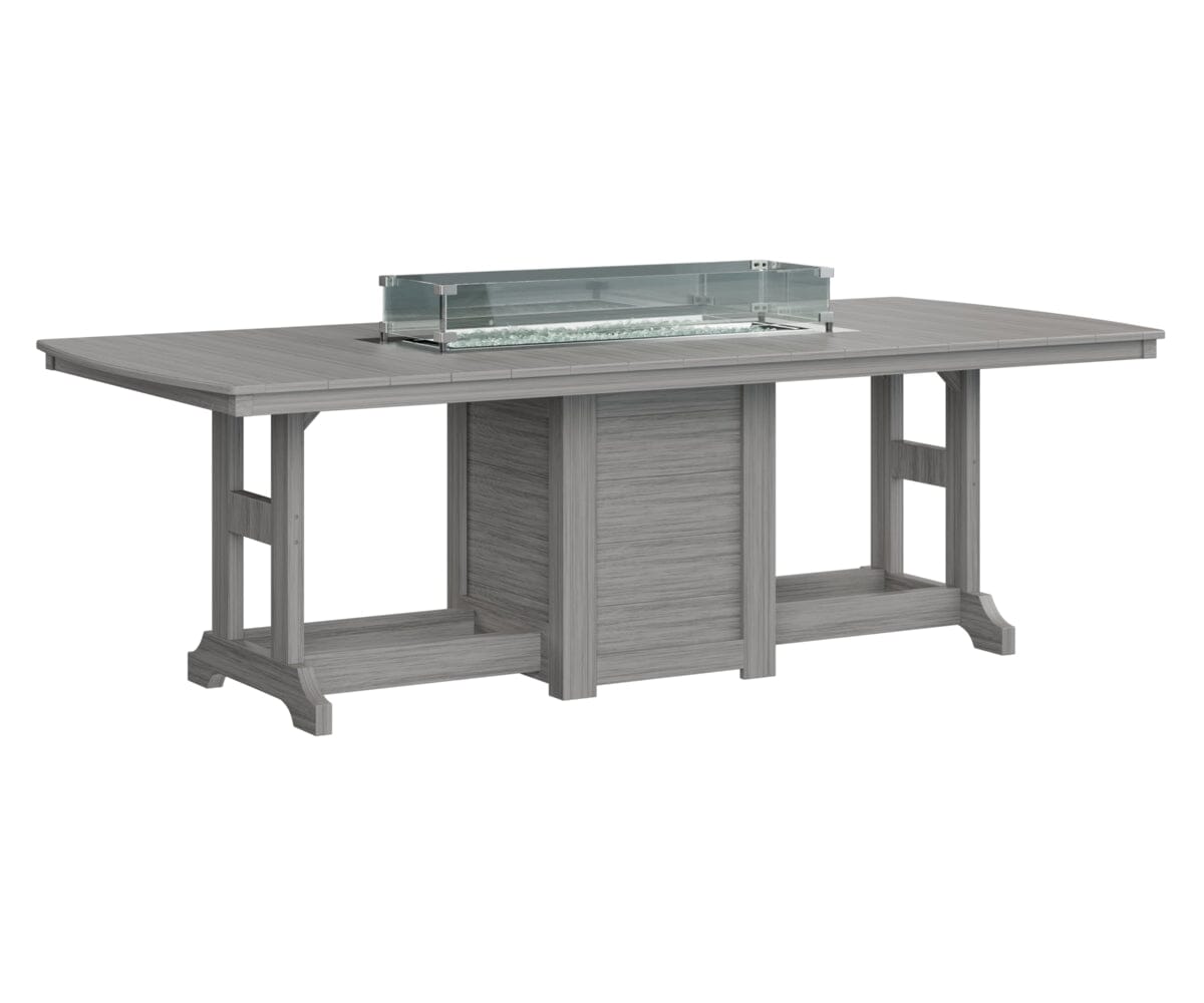 Garden Classic 44x96 Rectangle Dining Fire Table My Store Natural Finish: Driftwood Gray 