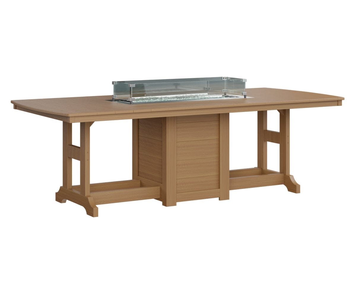 Garden Classic 44x96 Rectangle Dining Fire Table My Store Natural Finish: Natural Teak 