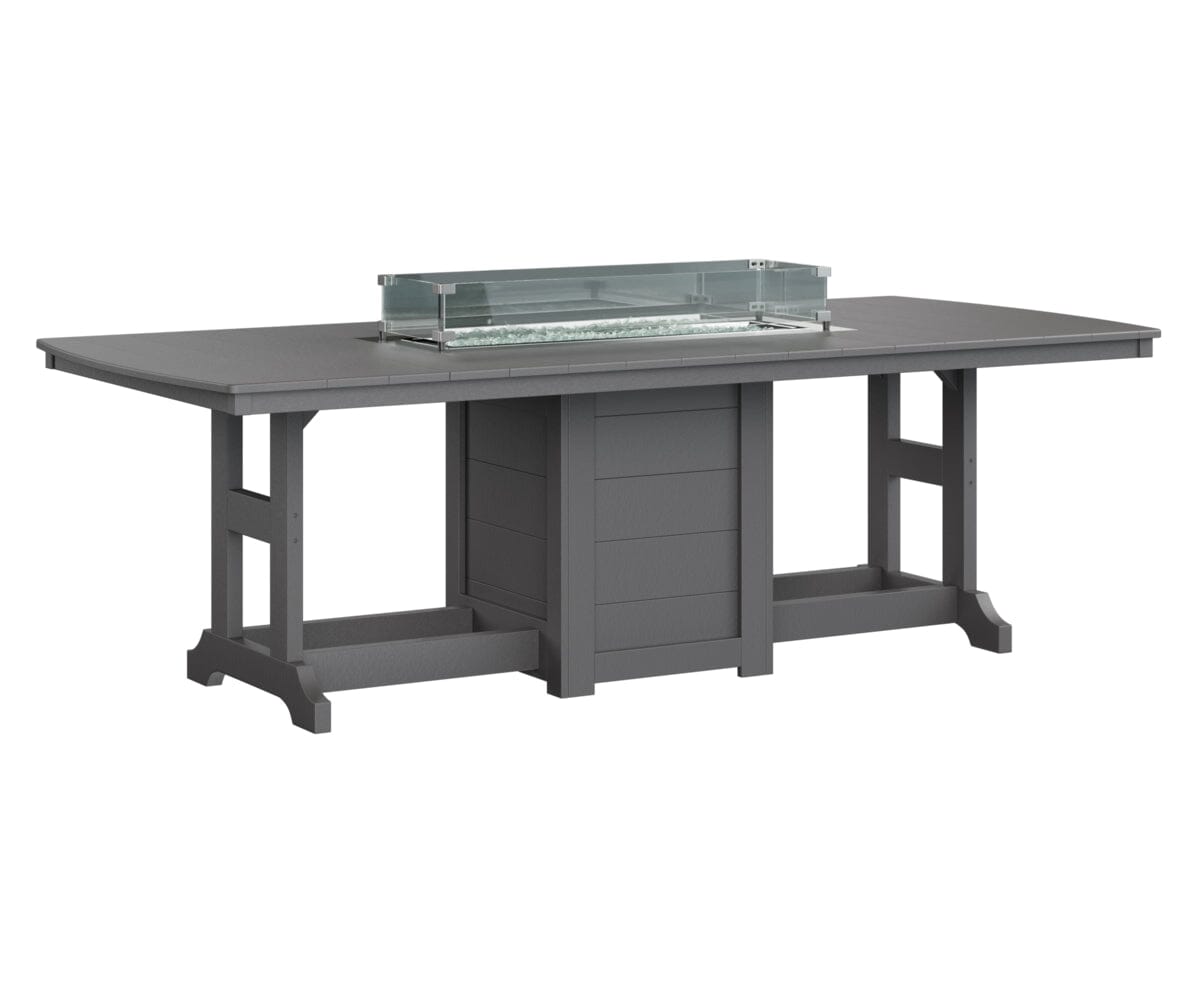 Garden Classic 44x96 Rectangle Dining Fire Table My Store Smoke Gray 