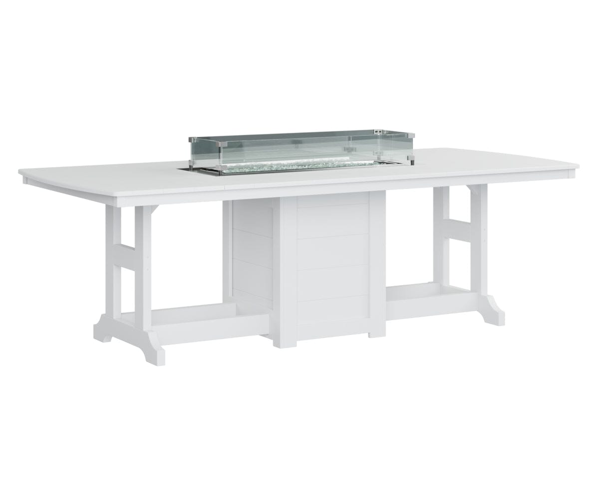 Garden Classic 44x96 Rectangle Dining Fire Table My Store White 