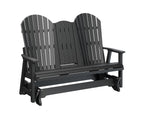5′ Comfo Back Three Seat Glider with Console Rockwood Outdoor Furniture Black 