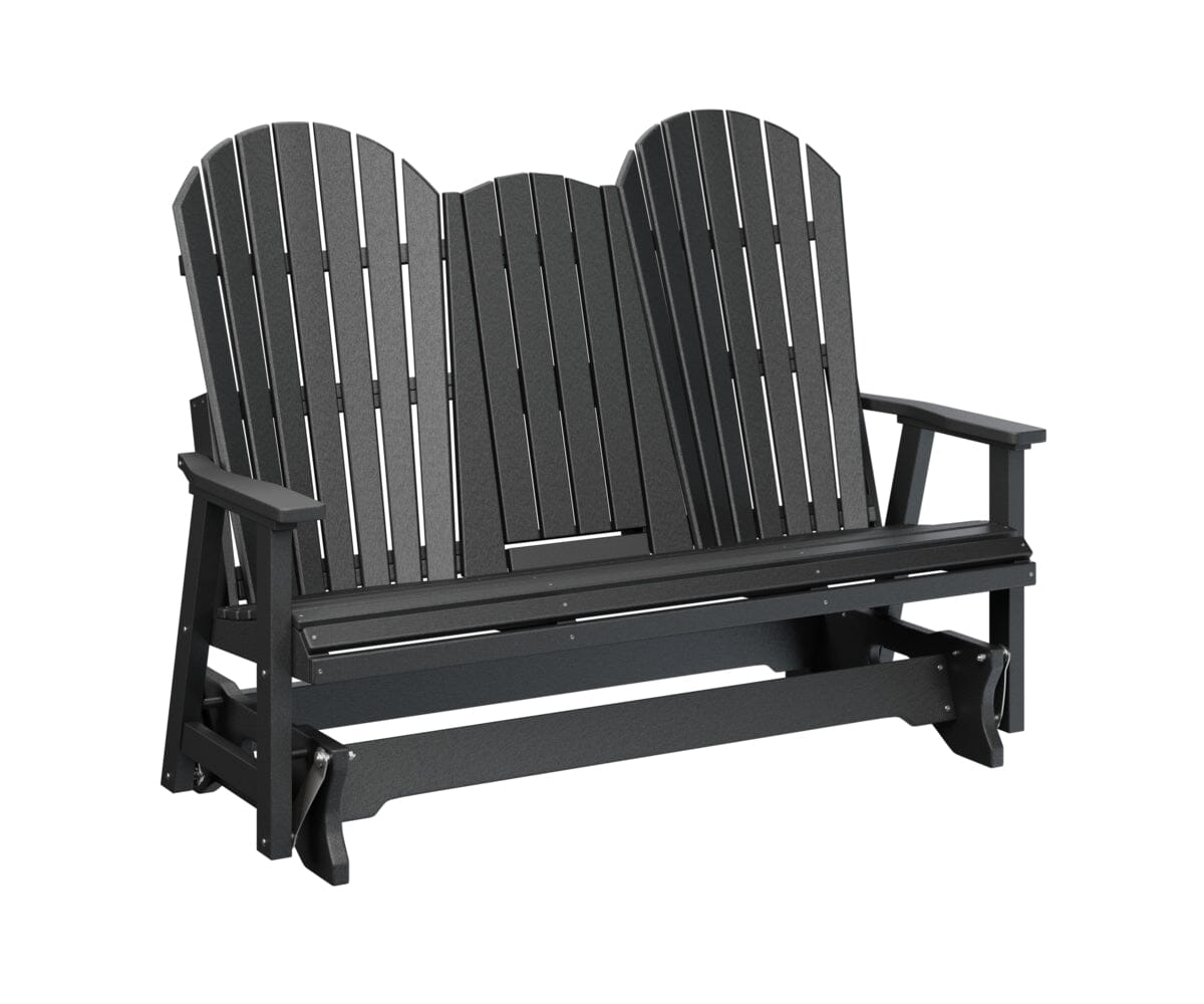 5′ Comfo Back Three Seat Glider with Console Rockwood Outdoor Furniture Black 