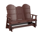 5′ Comfo Back Three Seat Glider with Console Rockwood Outdoor Furniture Burgundy 