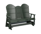 5′ Comfo Back Three Seat Glider with Console Rockwood Outdoor Furniture Green 