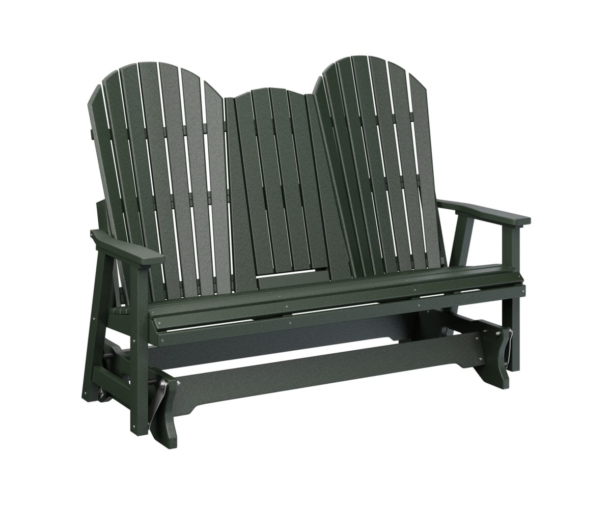5′ Comfo Back Three Seat Glider with Console Rockwood Outdoor Furniture Green 